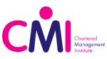 Logo of the Chartered Management Institute featuring the letters "CMI" in pink and navy blue, with the full name "Chartered Management Institute" written in smaller text to the right.